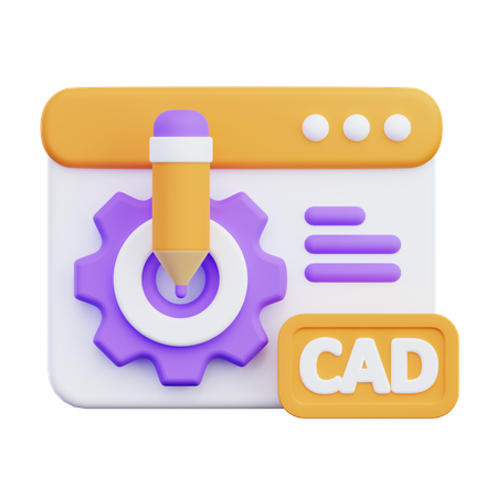 Software cad  3D Icon