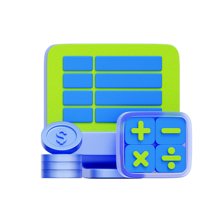 Software de contabilidad digital  3D Icon
