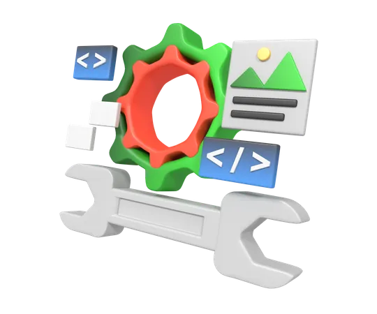 소프트웨어 개발  3D Icon