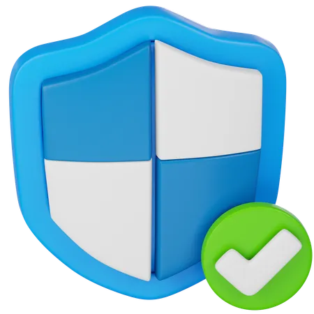 Verified Software Security Shield Concept 3D Icon