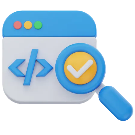 Software testing  3D Icon