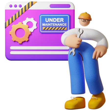 유지보수 중인 소프트웨어  3D Illustration
