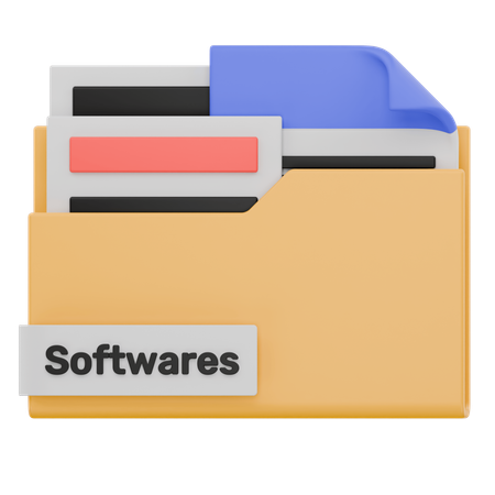 Softwares Folder  3D Icon