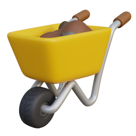 Soil Cart  3D Icon