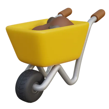 Soil Cart  3D Icon