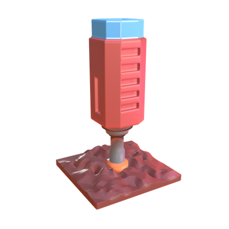 Soil Drill  3D Icon