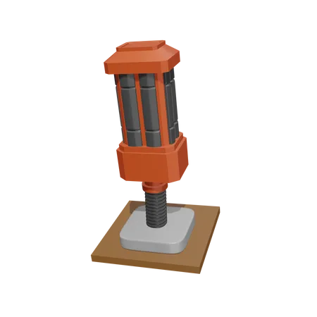 Soil Drill  3D Icon