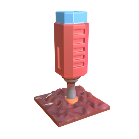 Soil Drill  3D Icon