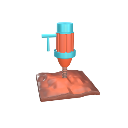 Soil Drill  3D Icon