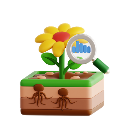Soil Health Monitoring  3D Icon