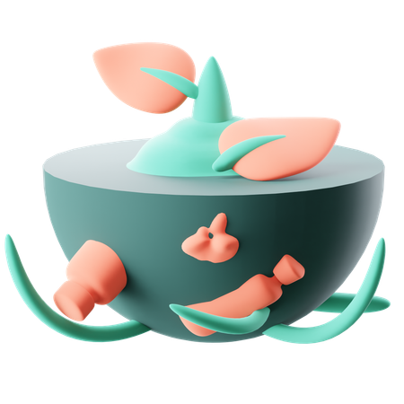 토양 오염  3D Icon