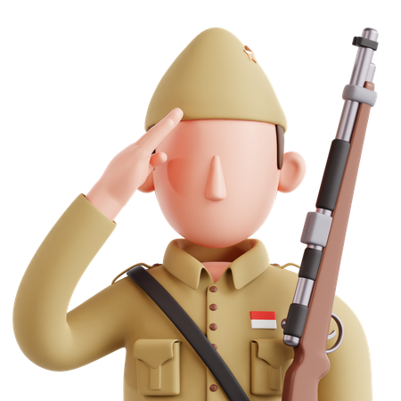 Soldat indonésien  3D Icon