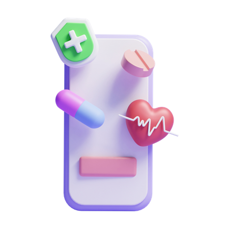 Soins de santé en ligne  3D Icon