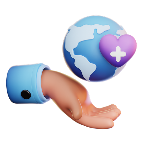 Soins de santé mondiaux  3D Icon