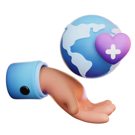 Soins de santé mondiaux  3D Icon