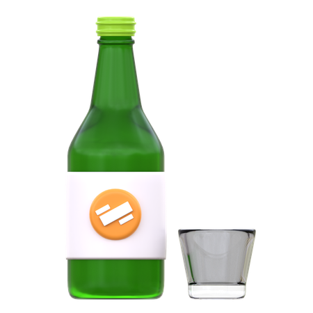 Soju  3D Icon