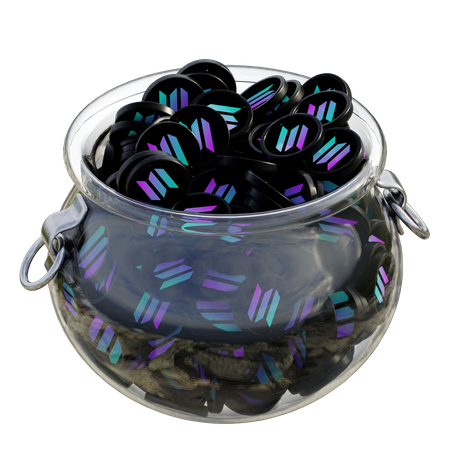 Sol Clear Glass Pot  3D Icon