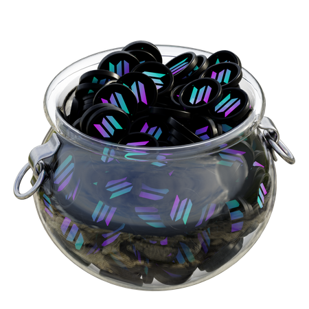 Sol Clear Glass Pot  3D Icon