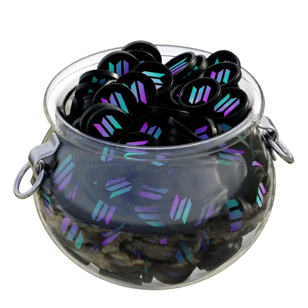 Sol Clear Glass Pot  3D Icon