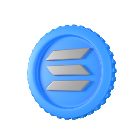 SOL Coin  3D Icon