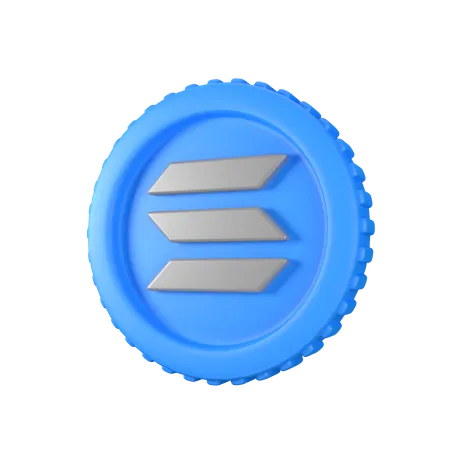 SOL Coin  3D Icon