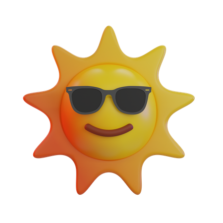 Sol genial emoji  3D Icon