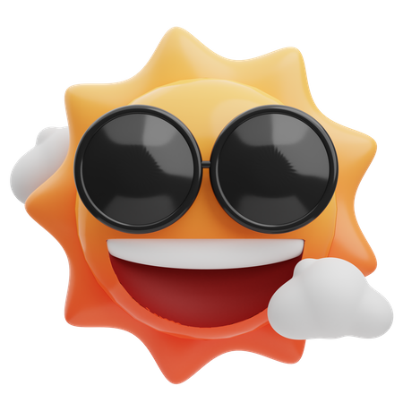 Sol fresco  3D Emoji