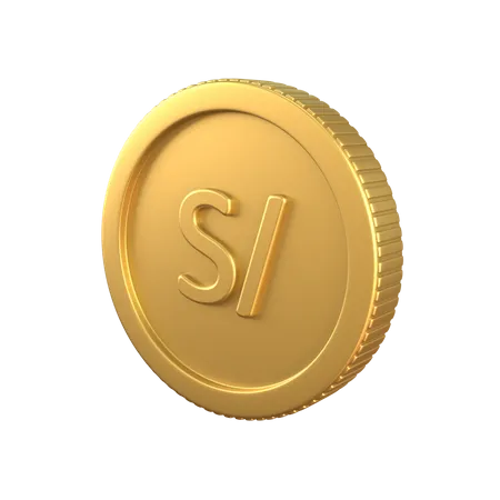 Sol Gold Coin  3D Icon