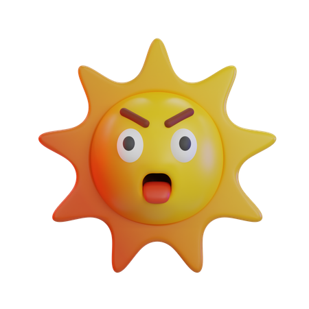 Sol impactante emoji  3D Icon