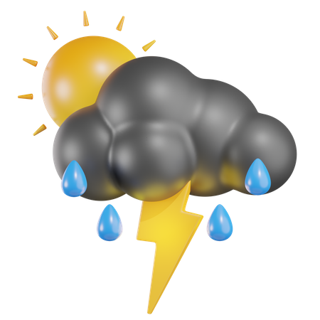 Destello de lluvia de sol  3D Icon