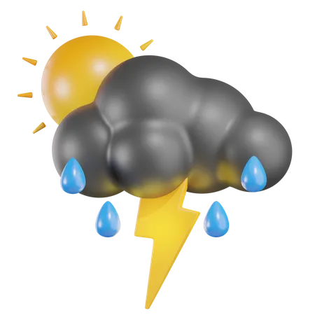 Destello de lluvia de sol  3D Icon