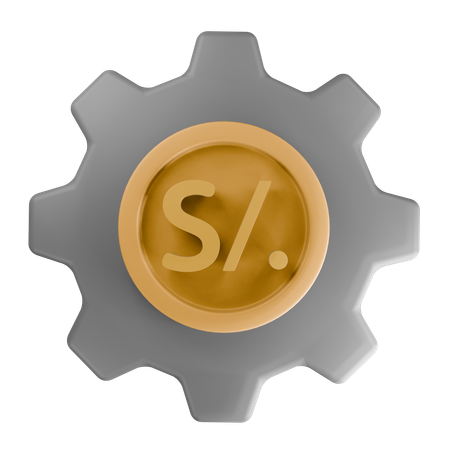 Sol peruano  3D Icon