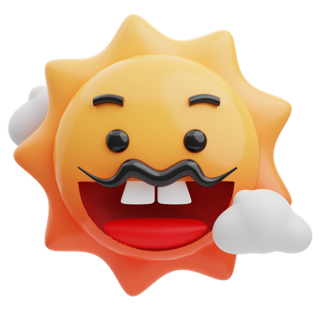 Velho sol  3D Emoji