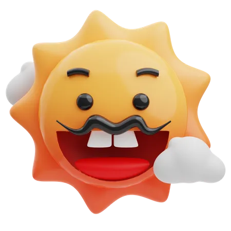 Velho sol  3D Emoji