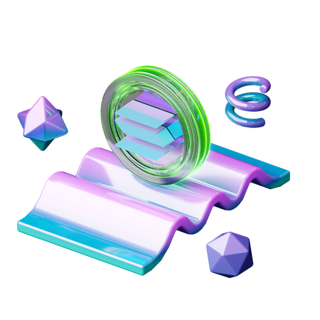 Solana  3D Icon