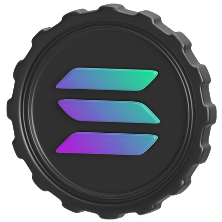 Solana  3D Icon