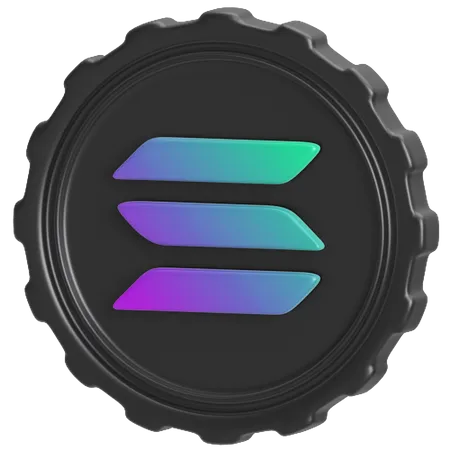 Solana  3D Icon