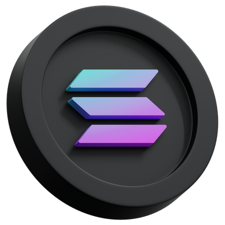 Solana  3D Icon