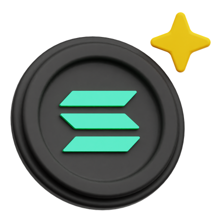 Solana  3D Icon