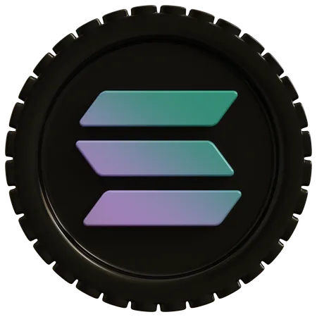 Solana  3D Icon