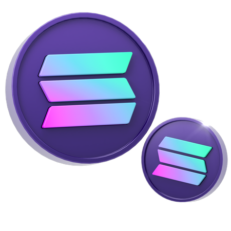 Solana  3D Icon