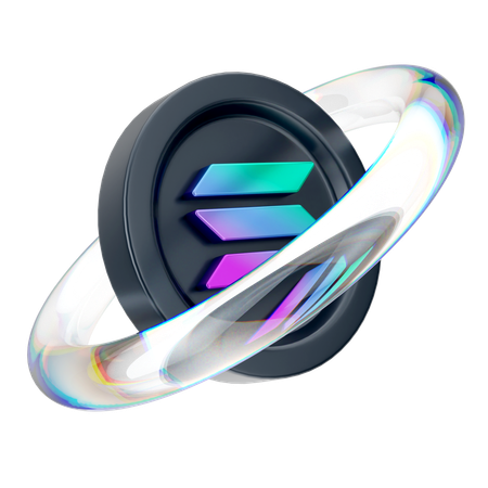 Solana  3D Icon