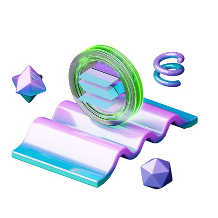 Solana  3D Icon