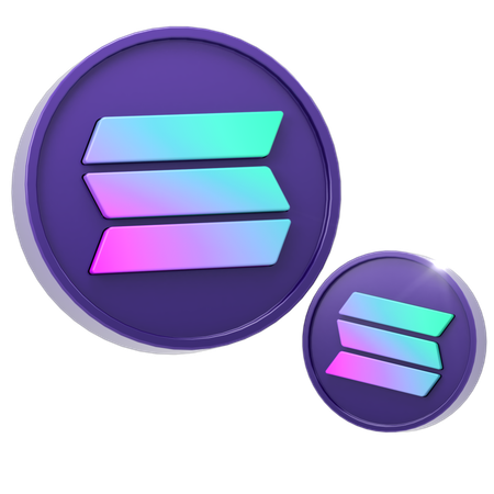 Solana  3D Icon