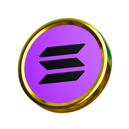 Solana  3D Icon
