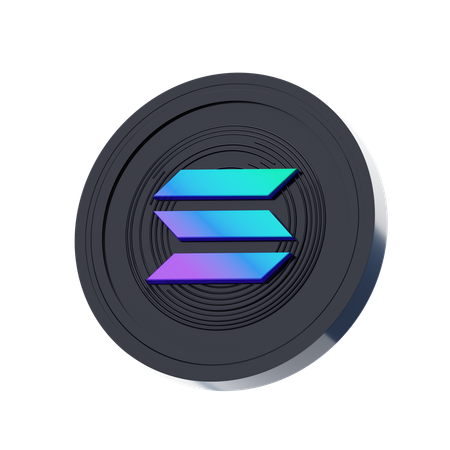Solana  3D Icon