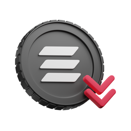 Solana abaixo  3D Icon