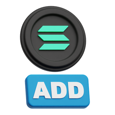 Solana Add  3D Icon