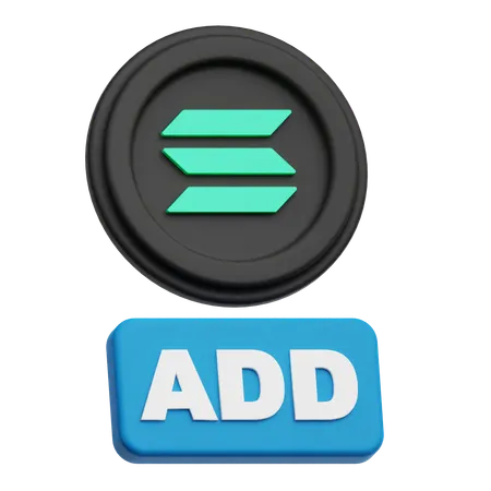 Solana Add  3D Icon
