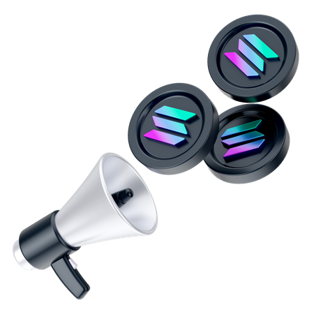 Solana Ads  3D Icon